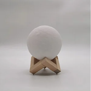 Hot selling colors changing ABS 3d printing moon table lamp