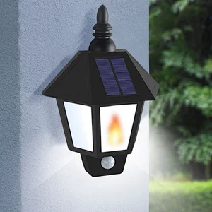 Solar lights for garden outdoor flame led chritmas light Waterproof ip65 wall lamp sensor
