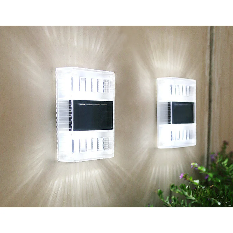 Simple solar outdoor wall RGB decorative waterproof IP65 LED out lights fence light