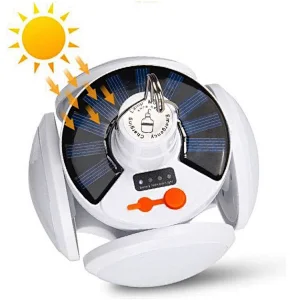 Portable hanging hook solar powered waterproof football tent LED camping lantern lamp