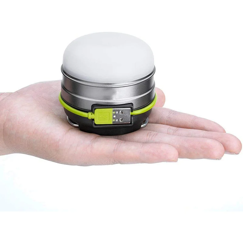 Camping lantern lamp LED battery small 3 light mode power bank waterproof mini flashlight