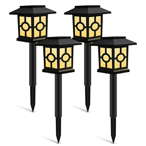 Pathway yard LED light solar powered lights garden landscape smart security