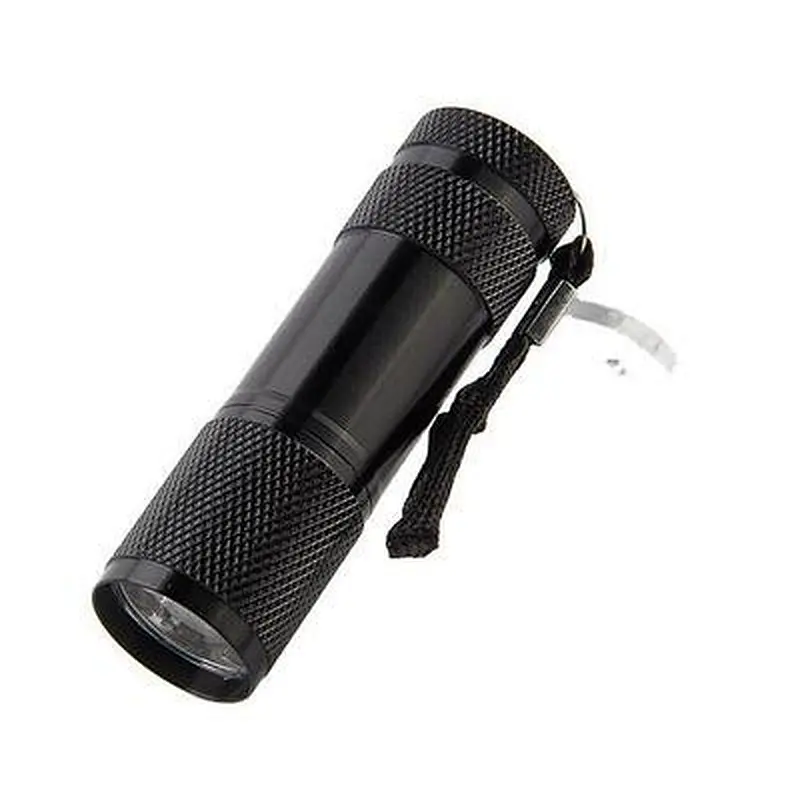9LED multi function black flashlight torch aluminum uv led mini flashlights for dog urine and bed bug