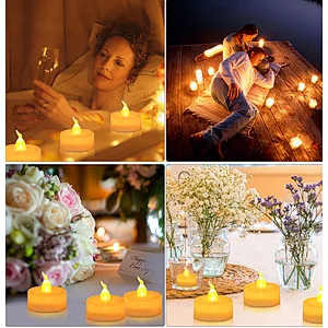 Multicolor 12pack wedding electric Christmas waterproof convenient battery LED candle tea light