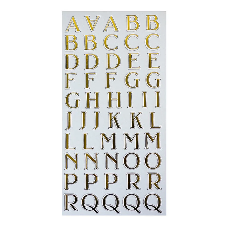 DIY Customized Chipboard die cut sticker alphabet for kids