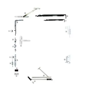WTT-DM01/02 Aluminum Tilt and Turn Window Hardware with Folk Handle