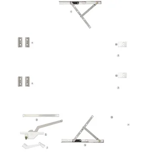 MS-PK-04 Single Arm Operator American Style Casement Window Operator System Replacement Window Hardware