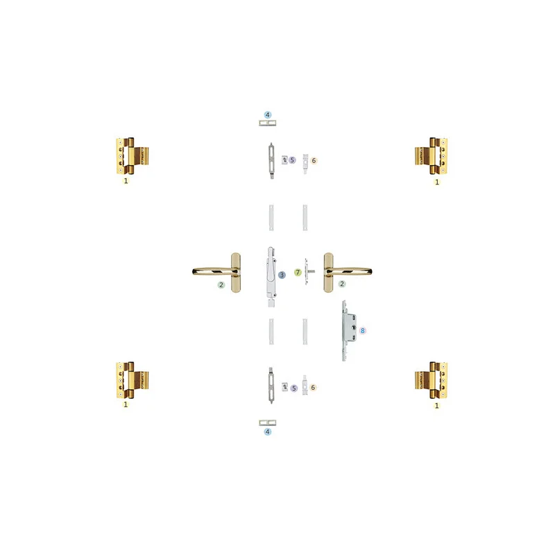 WPKC-05 Outswing Casement Window Hardware System with Spindle Handle