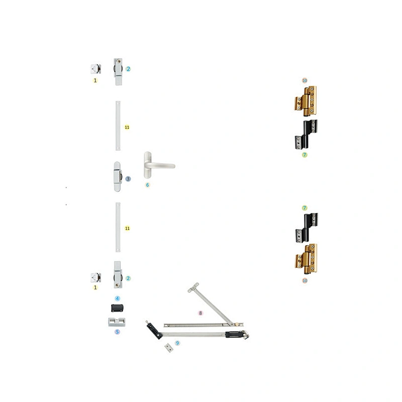 NPKC-01 Inswing Casement Window Hardware System with Fork Handle