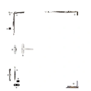 NKND-032 Concealed Hinge Tilt and turn Window Hardware with Spindle Handle