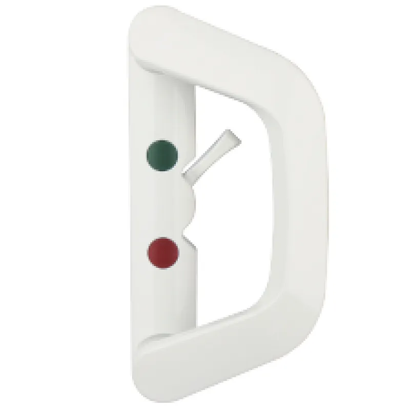 LS-B07 Black Double Side D Type Aluminium Zinc Alloy Sliding Door Handle