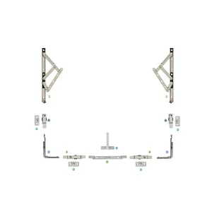 XXC-03 Awing Window Hardware Accessories Multi-point lock Window Hardware System
