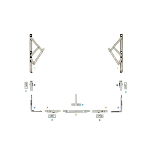 XXC-03 Awing Window Hardware Accessories Multi-point lock Window Hardware System