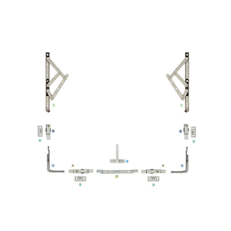 XXC-03 Awing Window Hardware Accessories Multi-point lock Window Hardware System