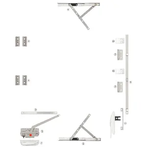 MS-PK-04 Single Arm Operator American Style Casement Window Operator System Replacement Window Hardware