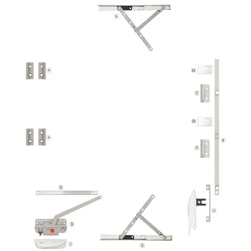 MS-PK-02 Casement Window Operator Single Arm Window Operator Replacement Parts