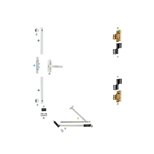 WPKC-02 Outswing Casement Window Hardware System for European C Groove Profile