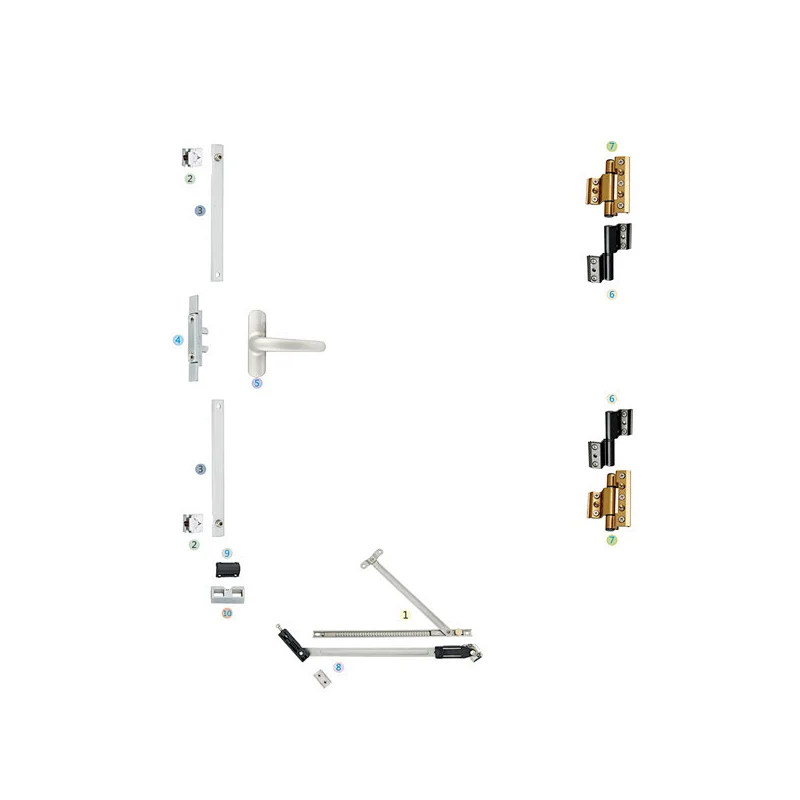 WPKC-02 Outswing Casement Window Hardware System for European C Groove Profile