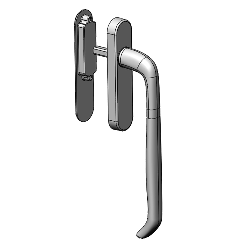 Zinc Alloy Lift-Slide Door Handle with cylinder