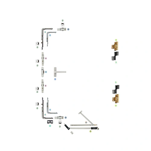 NPKC-02 Aluminum Casement Window Hardware System