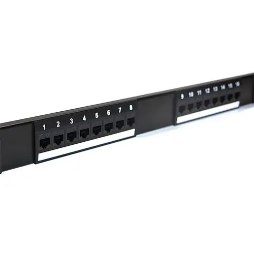 XXD OEM 16 ports patch panel high quality 19inch Cat6 network patch panel with Straight keystone jack