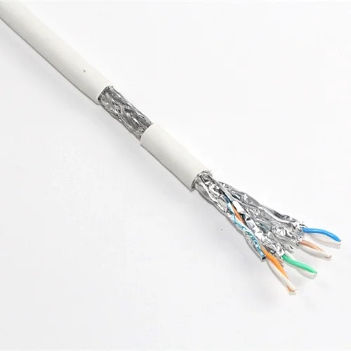 Factory price 40G Cat8 Ethernet cable 22AWG Oxygen free copper Pass Fluke test lan cable