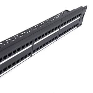 High quality 1U 48 18 port patch panel UTP FTP back bag RJ45 panel mount