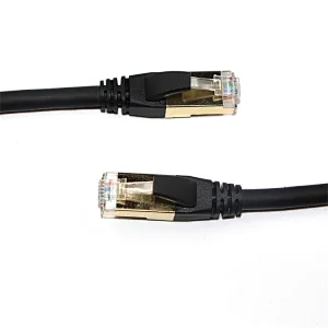Factory customized 1m black PVC bare copper 2000Mhz Cat8 network cable