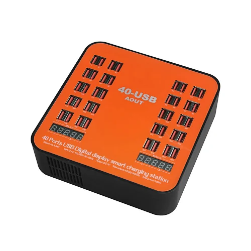 Hot Sale 40 Ports USB fast charger Digital display smart charging station