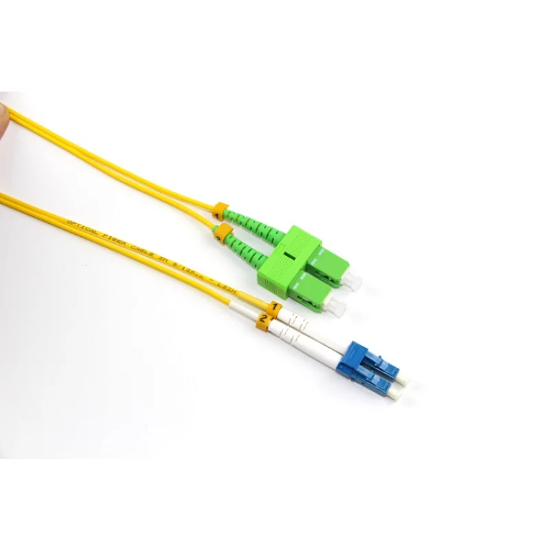 High quality Yellow 2.0mm 3.0mm Duplex SC-LC UPC Fiber optic patch cord