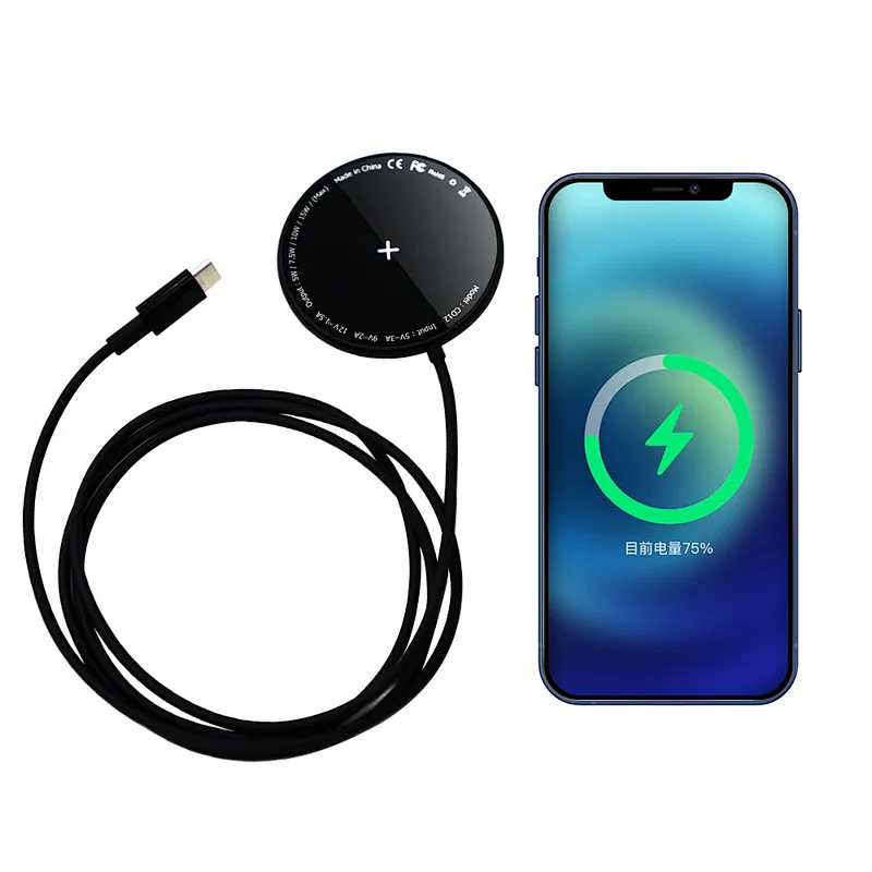 Latest Design Factory Wholesale Wireless Charger PD 15W Magnetic Wireless Charger for Iphone 12 Wireless Charger Charging AC