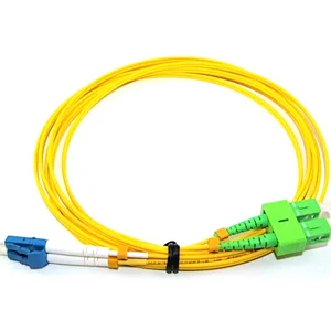 High quality Yellow 2.0mm 3.0mm Duplex SC-LC UPC Fiber optic patch cord