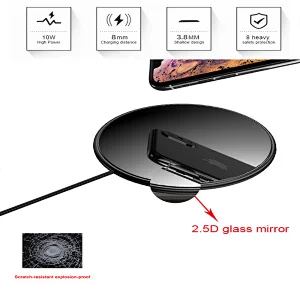 Factory wholesale good quality round powermat universal magnetic desk fast charging wireless charger