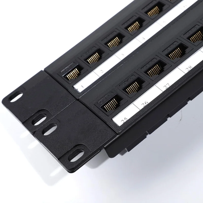 High quality 1U 48 18 port patch panel UTP FTP back bag RJ45 panel mount