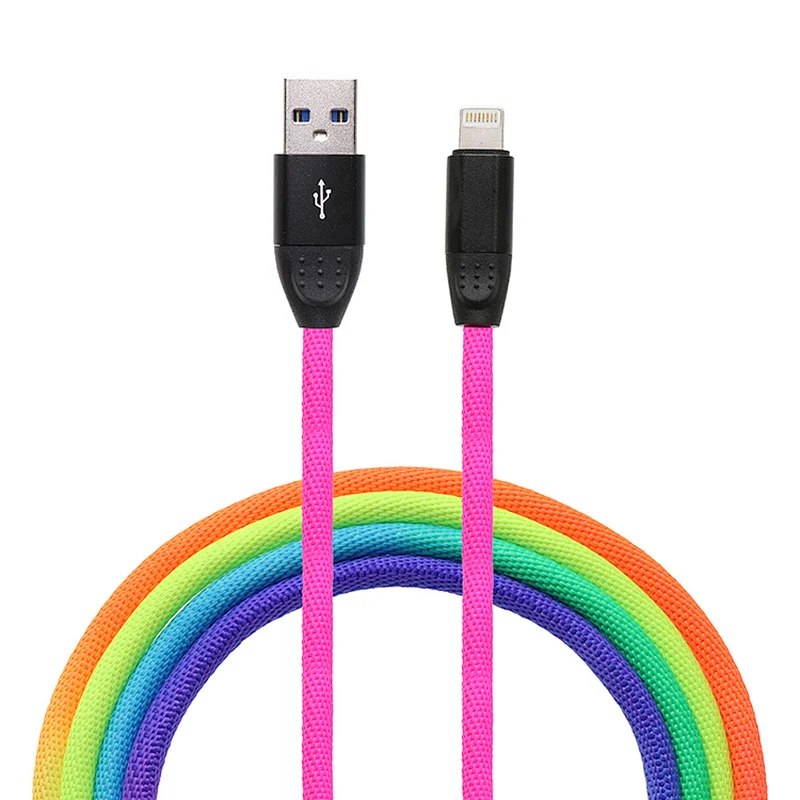 Rainbow Color Mobile Phone Cable