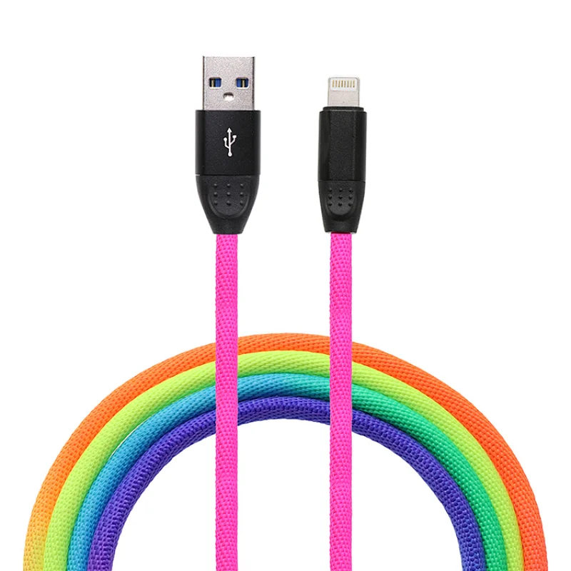Rainbow Color Mobile Phone Cable