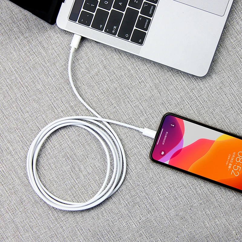 Fast charging PD USB C to lightning cable with data transfer
