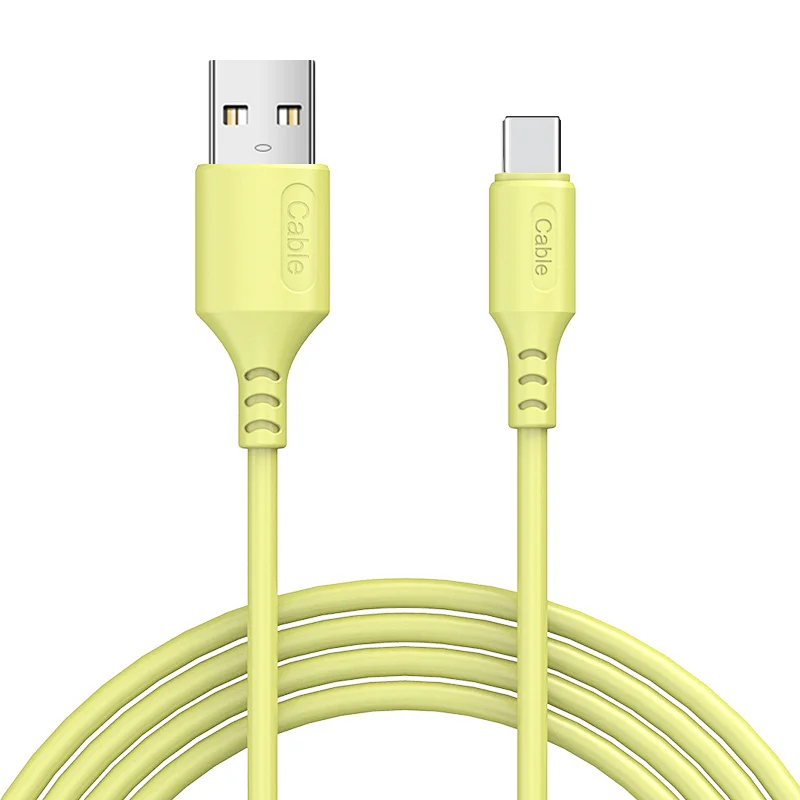 Liquid silicone soft type c cable fast charging iPhone