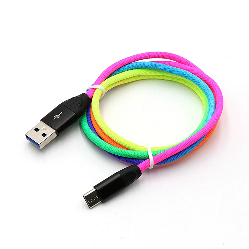 Rainbow Color Mobile Phone Cable