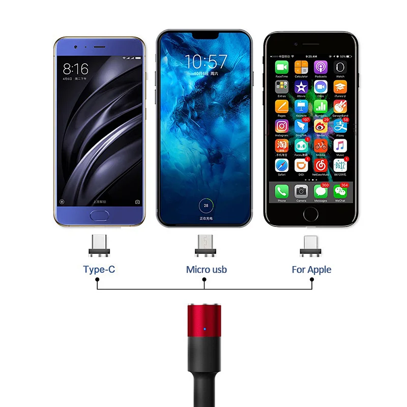 3 in 1 Magnet Cable for iPhone and Andriod
