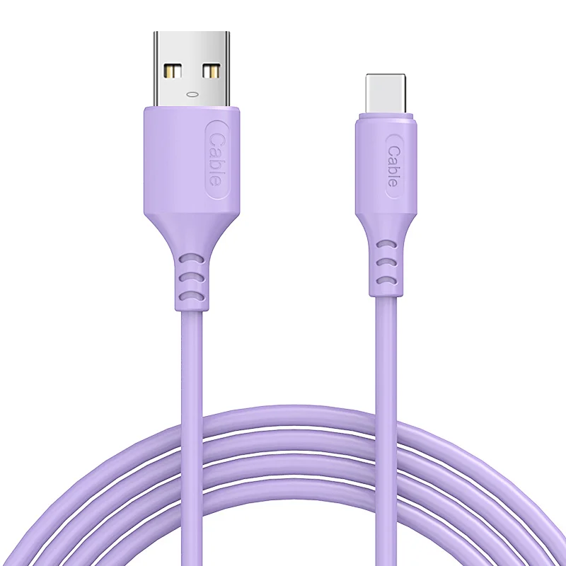 Liquid silicone soft type c cable fast charging iPhone
