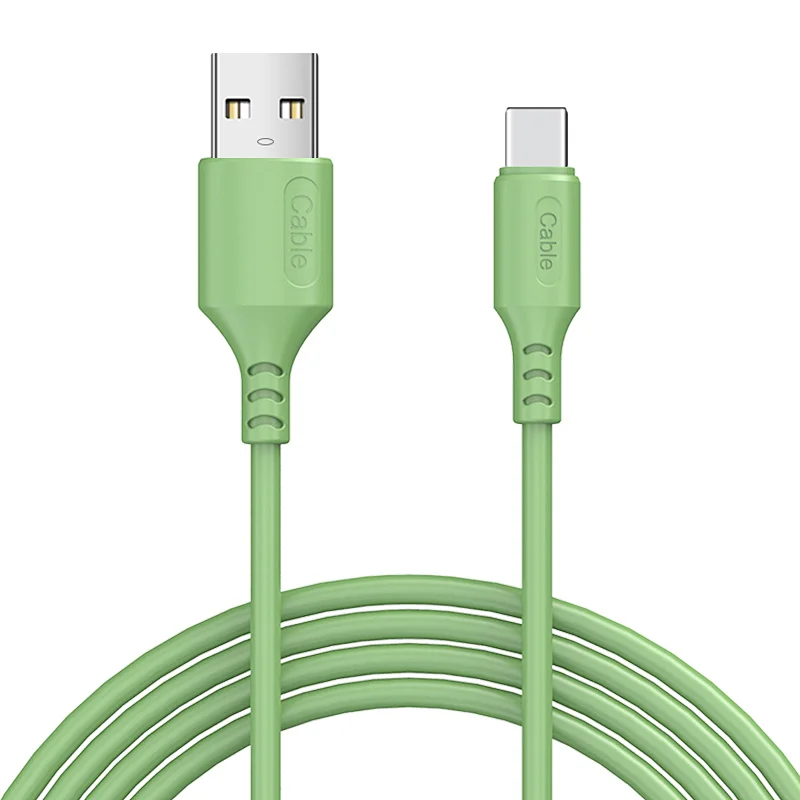 Liquid silicone soft type c cable fast charging iPhone