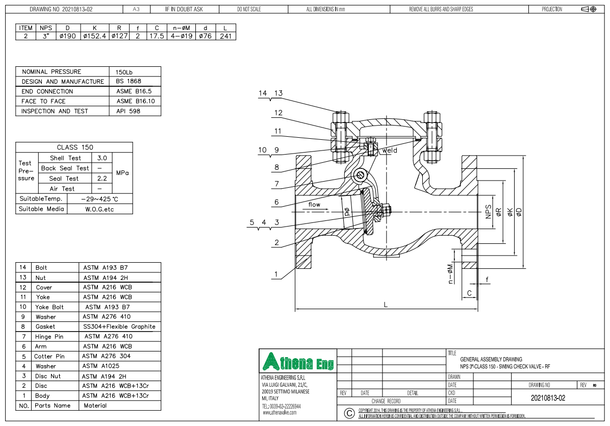 Top Swing Check Non Return Valve Manufacturer 