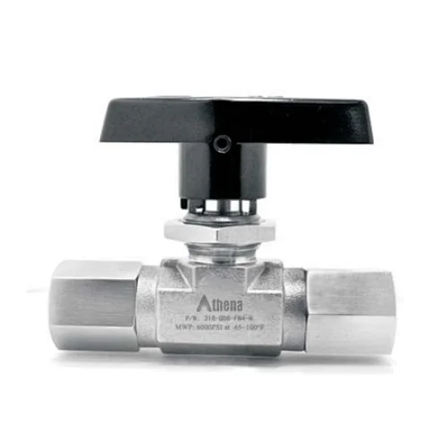 valvola a sfera / Fino a 6.000 psi (413 bar)/raccordi per tubi metrici e frazionari, filettature NPT, filettature ISO/BSP, estremità a saldaremanuale / Dimensioni: da 1/16 a 3/4 pollici, da 3 a 22 mm/intercettazione / TB serie