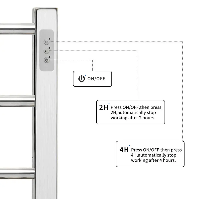 Electric Towel Warmer Towel Rail ETW78-1S 05