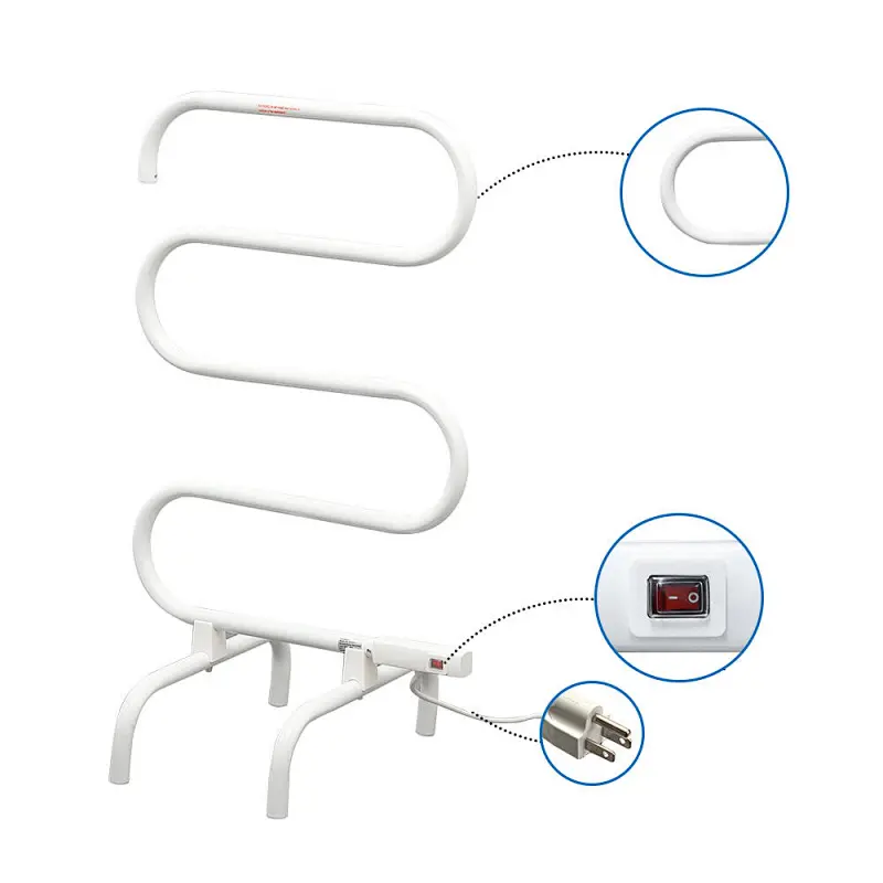 Electric Towel Warmer Heated Towel Rail ETW37-2 04