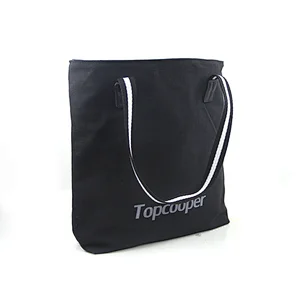 Nice Canvas Tote Bag black color with strip handle