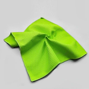 Waffle weave car detailing microfiber cleaning towel