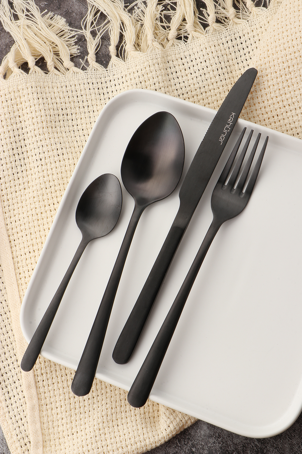 Best Matte Black Cutlery Set |shenzhen Brilliant Industry