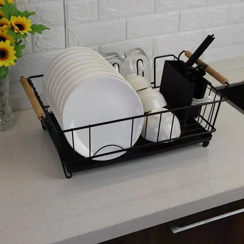 Compact Dish Rack and Drainboard Set